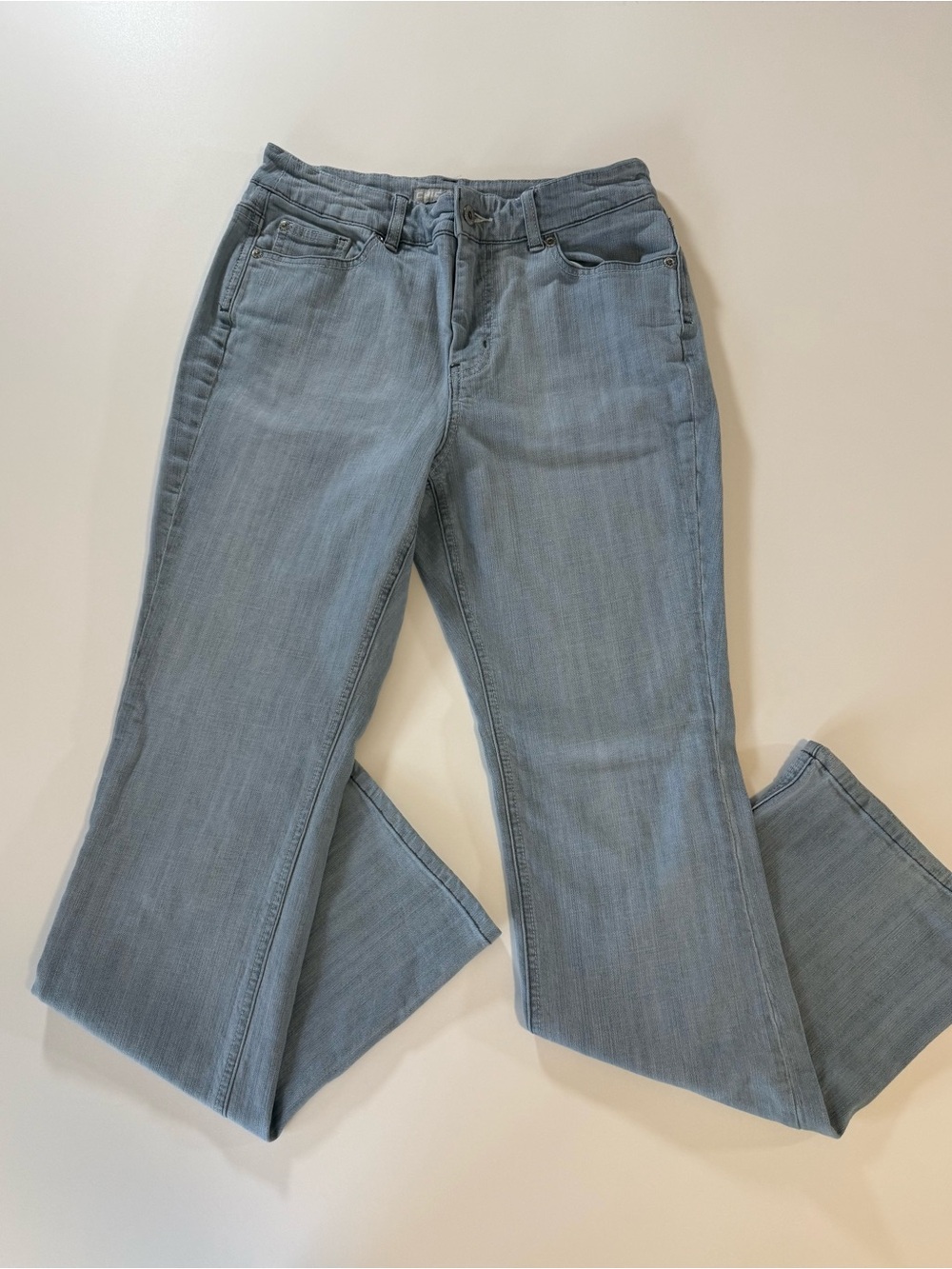Chico’s Platinum Charm RG Bootcut Jean Premium Denim Light Wash Blue Size .5
